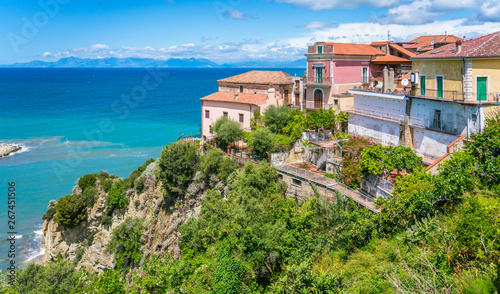 Scenic view in Agropoli with the sea in the background. Cilento, Campania, southern Italy.
