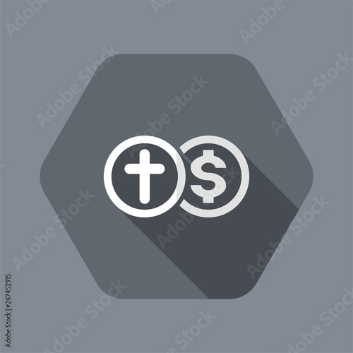 Vector illustration of life insurance policy single isolated icon