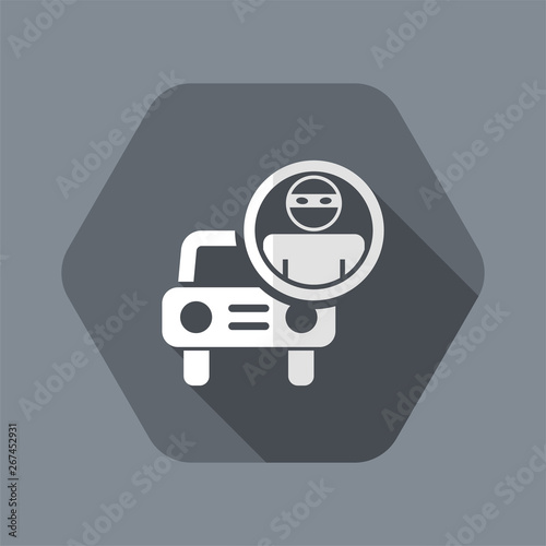 Vector illustration of car's thief single isolated icon