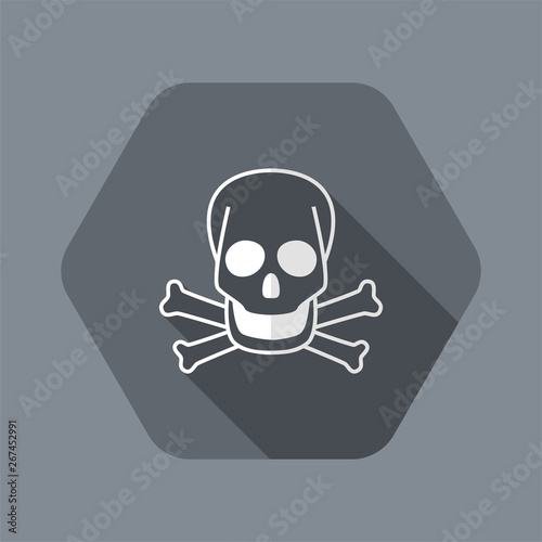 Vector illustration of single isolated risk of death icon