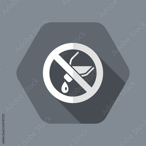 Vector illustration of single isolated forbidden pour icon