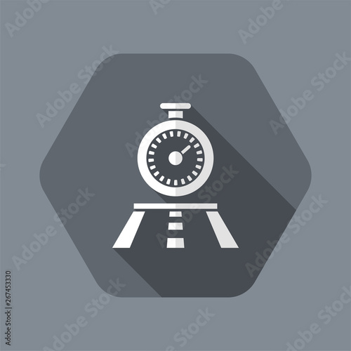 Vector illustration of single isolated timing race icon