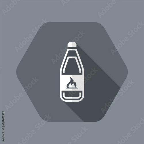 Vector illustration of single isolated dangerous bottle icon