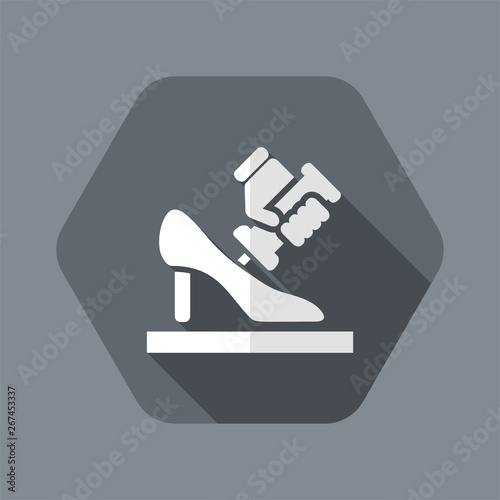 Vector illustration of single isolated shoe repair icon