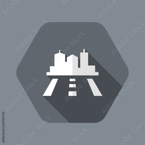 Vector illustration of single isolated navigate icon