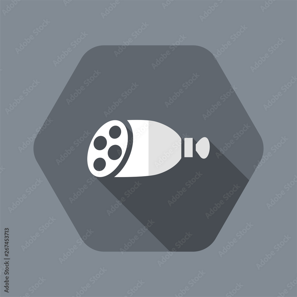 Vector illustration of single isolated salami icon Vector illustration of single isolated salami icon
