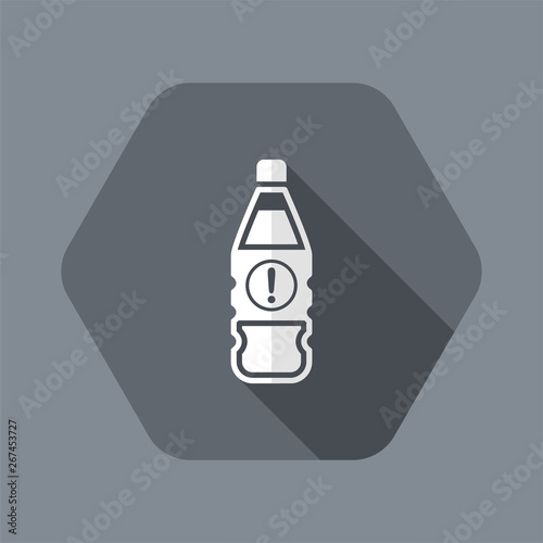 Vector illustration of single isolated dangerous bottle icon