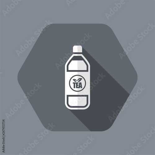 Vector illustration of single isolated tea bottle icon