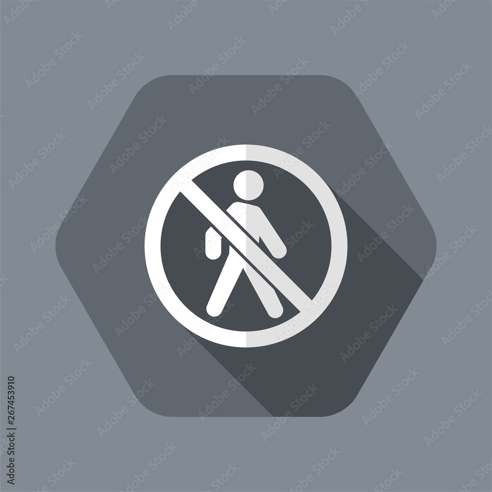 Vector illustration of single isolated access forbidden icon Vector illustration of single isolated access forbidden icon