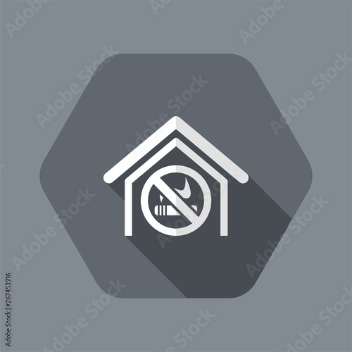 Vector illustration of single isolated no smoke area icon