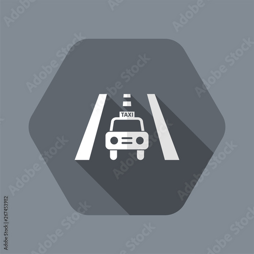 Vector illustration of single isolated taxi icon