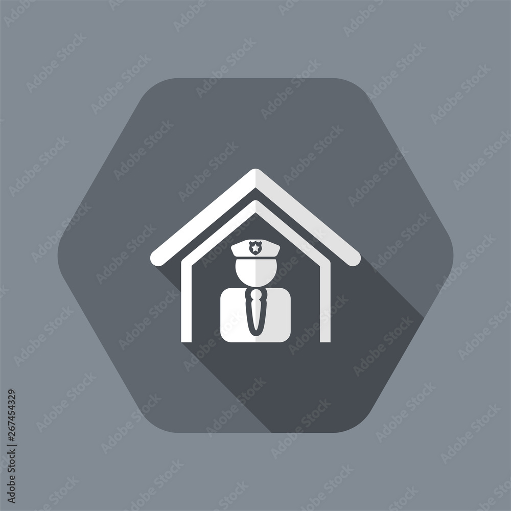Vector illustration of single isolated police icon Vector illustration of single isolated police icon