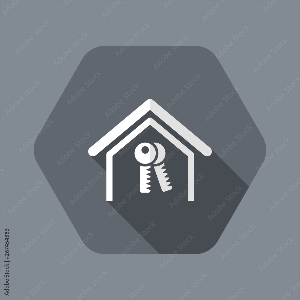 Vector illustration of single isolated home key icon Vector illustration of single isolated home key icon