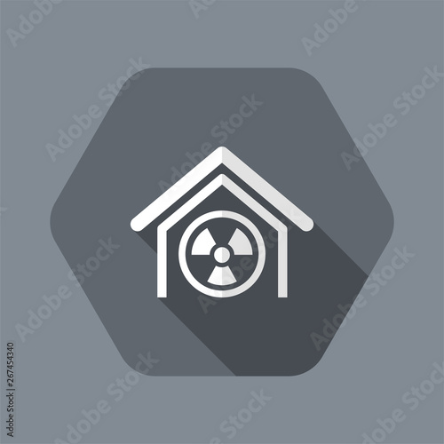 Vector illustration of single isolated radioactive icon