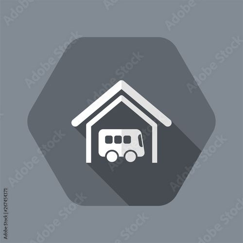 Vector illustration of single isolated bus icon