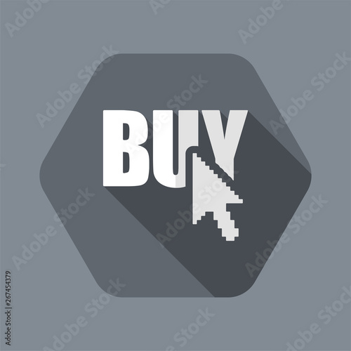 Vector illustration of single isolated buy button icon