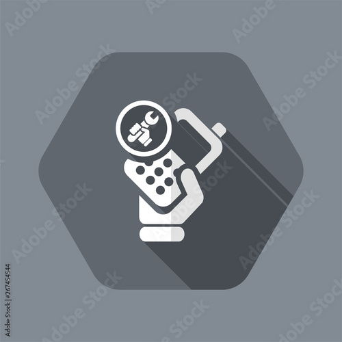 Vector illustration of single isolated phone repair icon