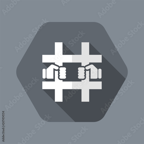 Vector illustration of single isolated prison icon
