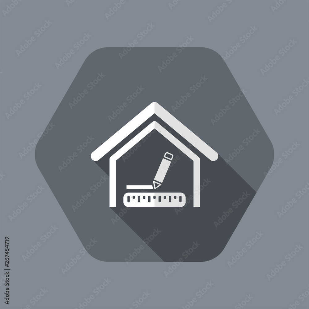 Vector illustration of single isolated home design icon Vector illustration of single isolated home design icon