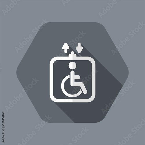 Vector illustration of single isolated elevator icon