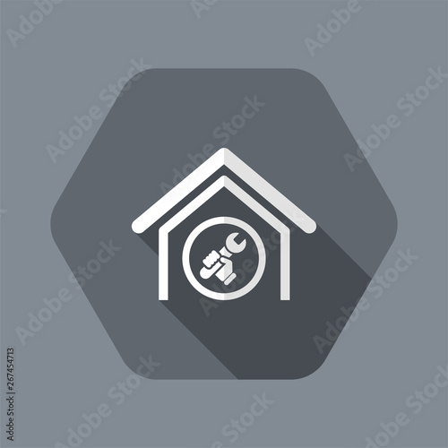 Vector illustration of adjust home icon