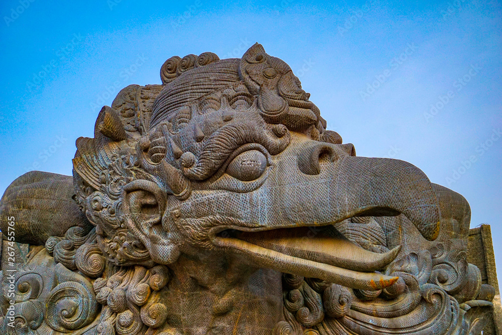 Garuda undaunted hindu mythic bird image in GWK culture park, Bali