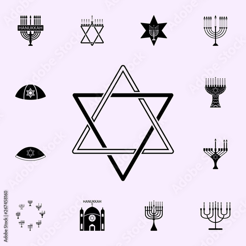 jew star icon. Hanukkah icons universal set for web and mobile
