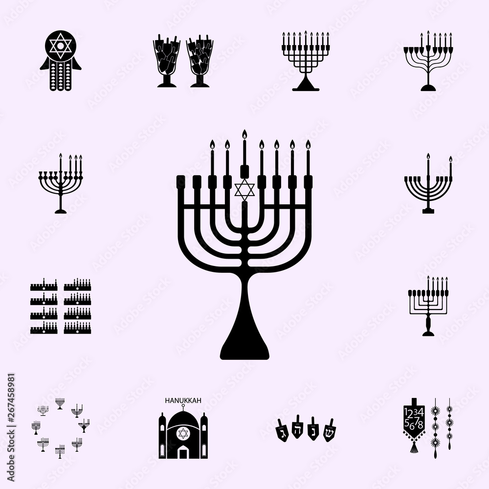 sixth night of Chanukah icon. Hanukkah icons universal set for web and mobile sixth night of Chanukah icon. Hanukkah icons universal set for web and mobile