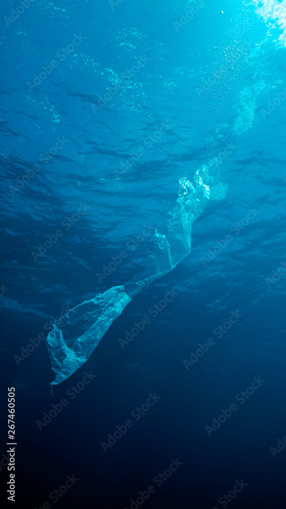 Plastic Waste in Tubbataha. The Tubbataha Reef Marine Park is UNESCO World Heritage Site in the middle of Sulu Sea, Philippines.