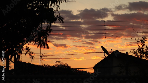 Fototapeta Naklejka Na Ścianę i Meble -  sunset in the neighborhood