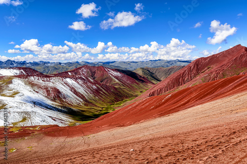 Vinicunca, Cusco Region, Peru. Rainbow mountains.