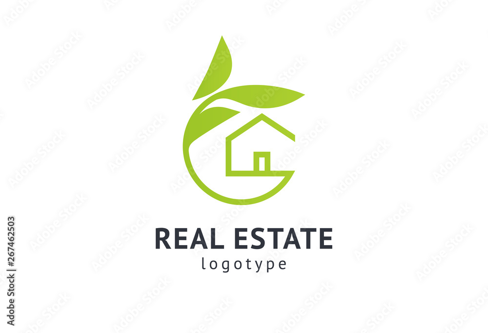 Abstract real estate agent logo icon vector design. Rent, sale of real estate vector logo, House cleaning, home security, real estate auction, grass cutting. Vector building logo concept. Abstract real estate agent logo icon vector design. Rent, sale of real estate vector logo, House cleaning, home security, real estate auction, grass cutting. Vector building logo concept.