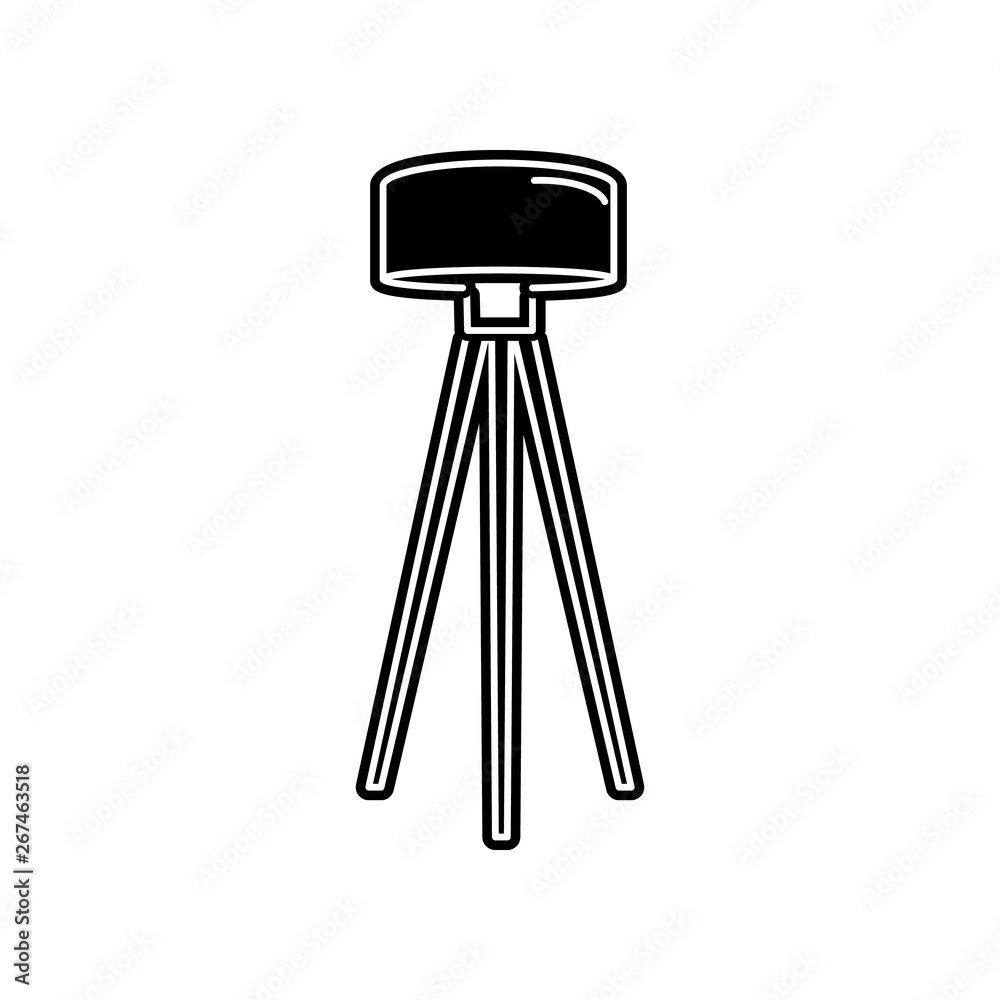 Floor lamp  icon. Element of household for mobile concept and web apps icon. Glyph, flat icon for website design and development, app development