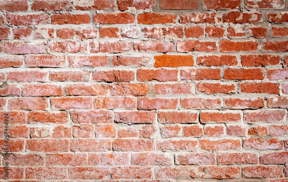 Naklejka premium Full frame brick wall background
