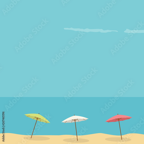Holiday horizon on the beach in summer