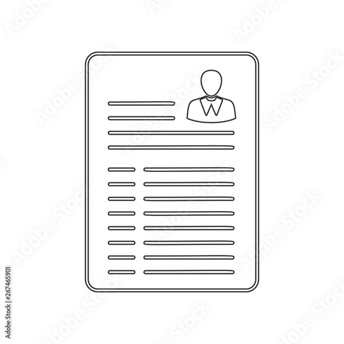 Resume icon. Element of HR for mobile concept and web apps icon. Outline, thin line icon for website design and development, app development © gunayaliyeva