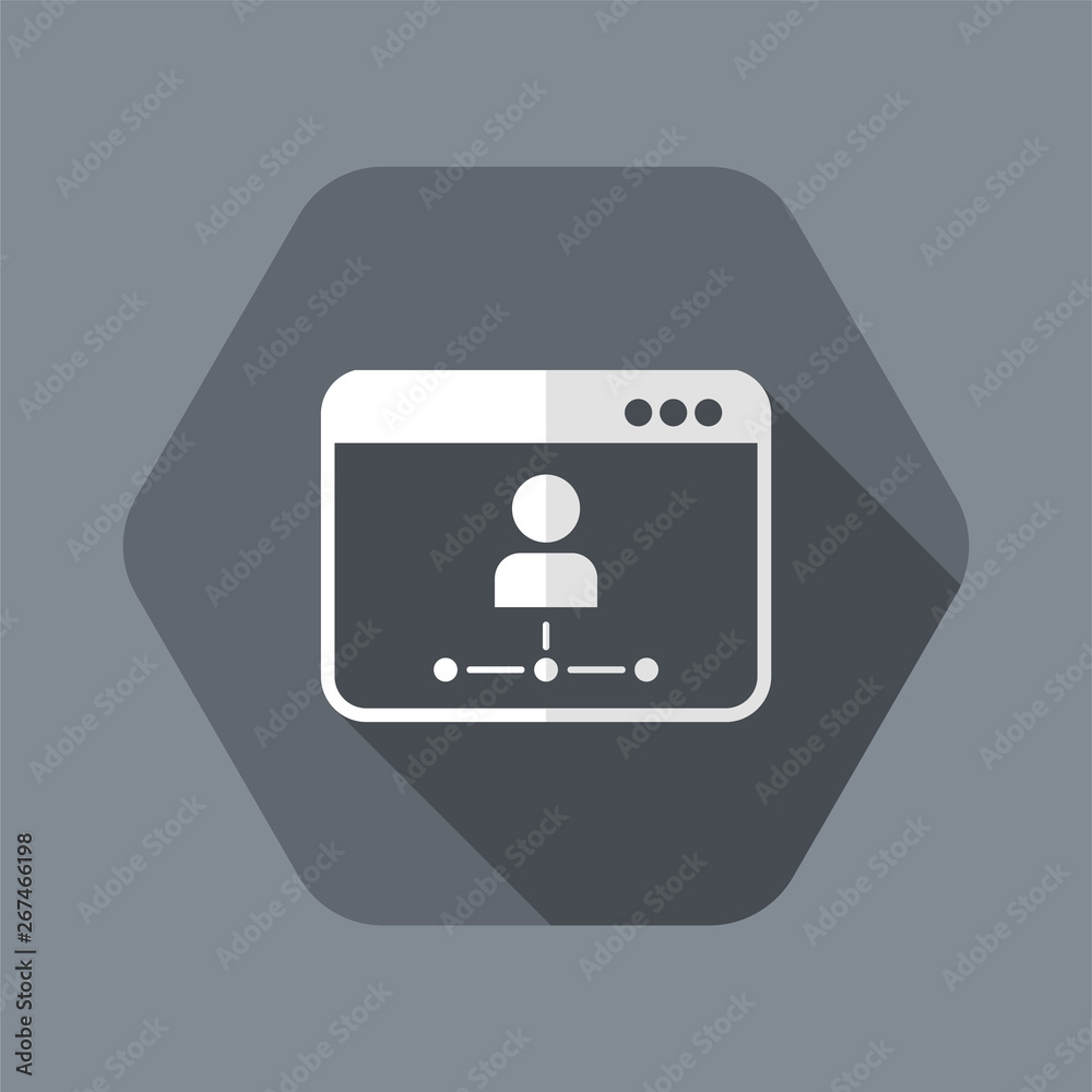 Network user - Vector flat minimal icon Network user - Vector flat minimal icon