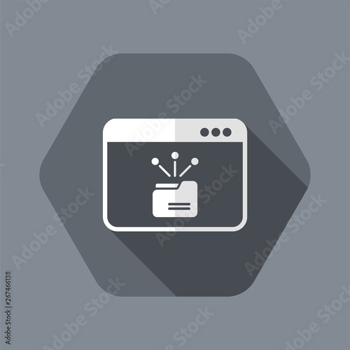 Sharing folder - Vector flat minimal icon