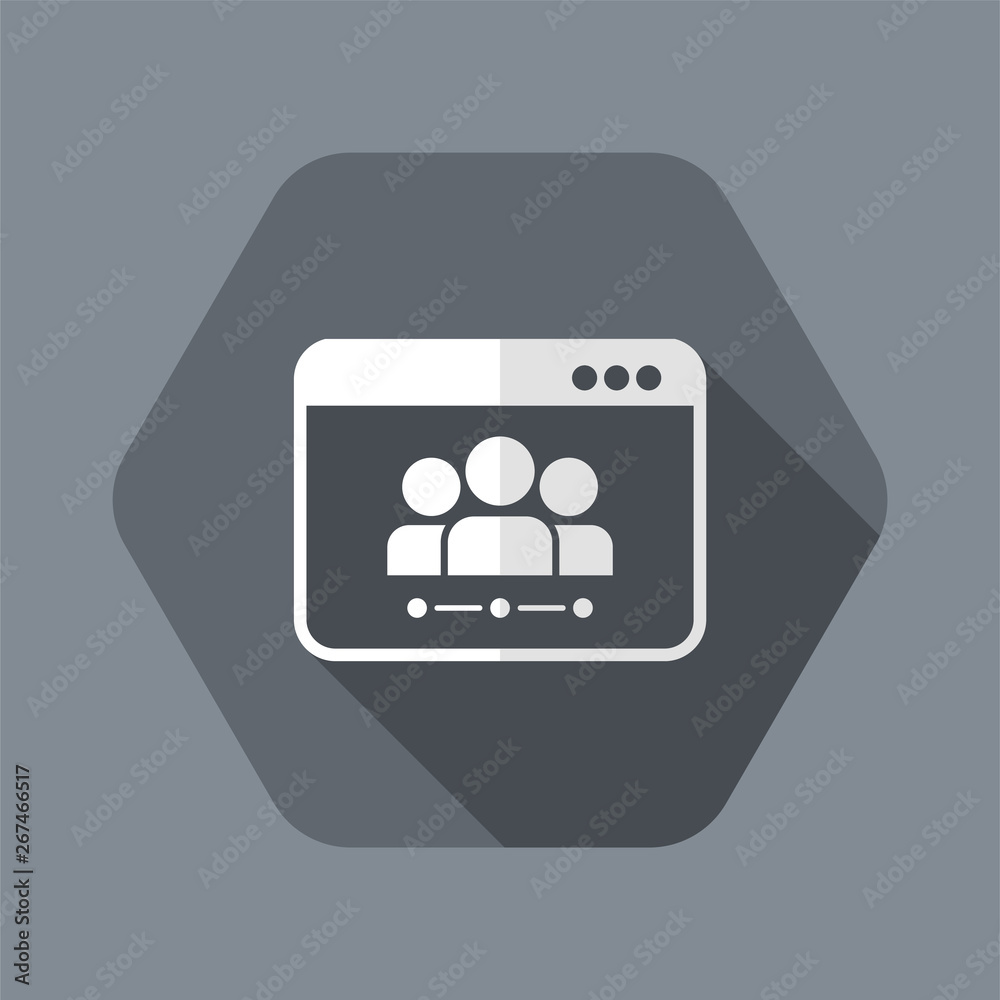 Networking concept - Vector flat minimal icon Networking concept - Vector flat minimal icon