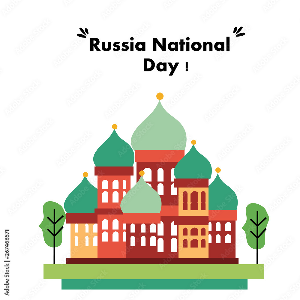 Happy Russia National Day Vector Template Design Illustration