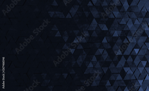 Geometric style background with triangles. 3d rendering.