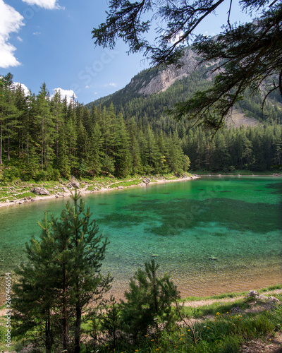 Bild auf Leinwand Grüner See Steiermark Entspannung im Grünen