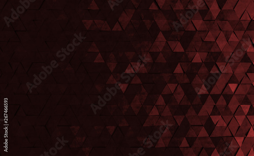 Geometric style background with triangles. 3d rendering.