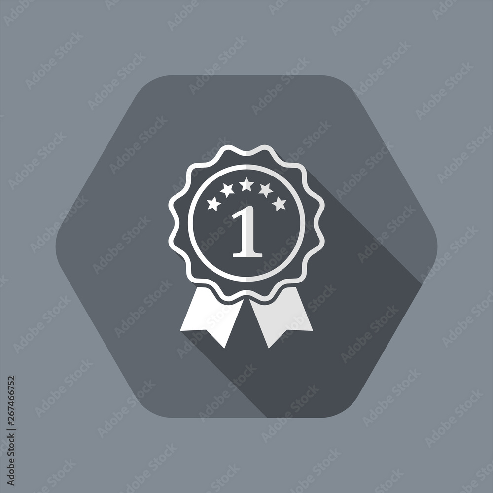 The number one - Best rating symbol - Vector flat minimal icon