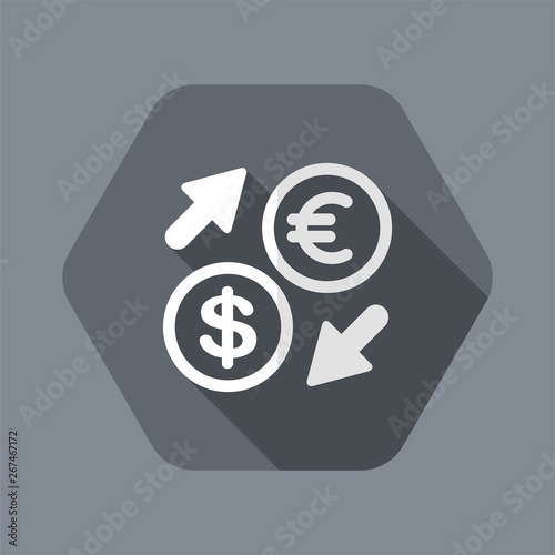 Euro/Dollar - Foreign currency exchange icon