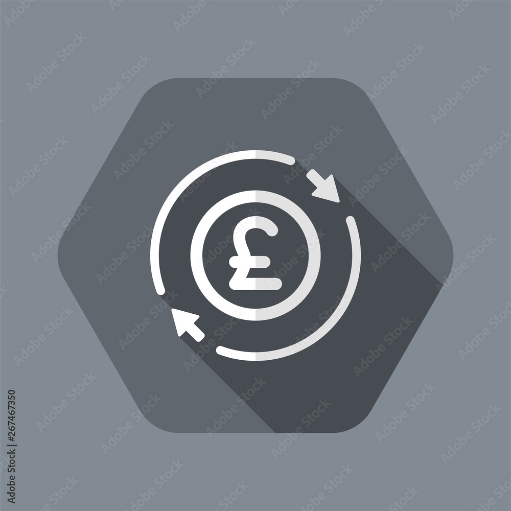 Money trade flat icon - Sterling