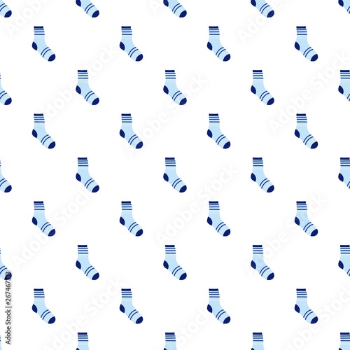 Boy sock pattern seamless vector repeat for any web design