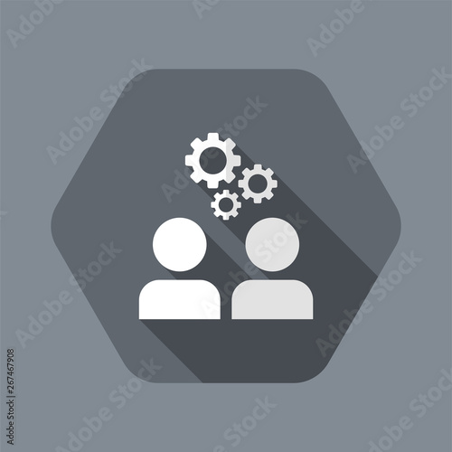 Teamwork brainstorming flat icon