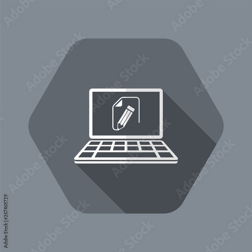 Customized document project - Vector flat icon