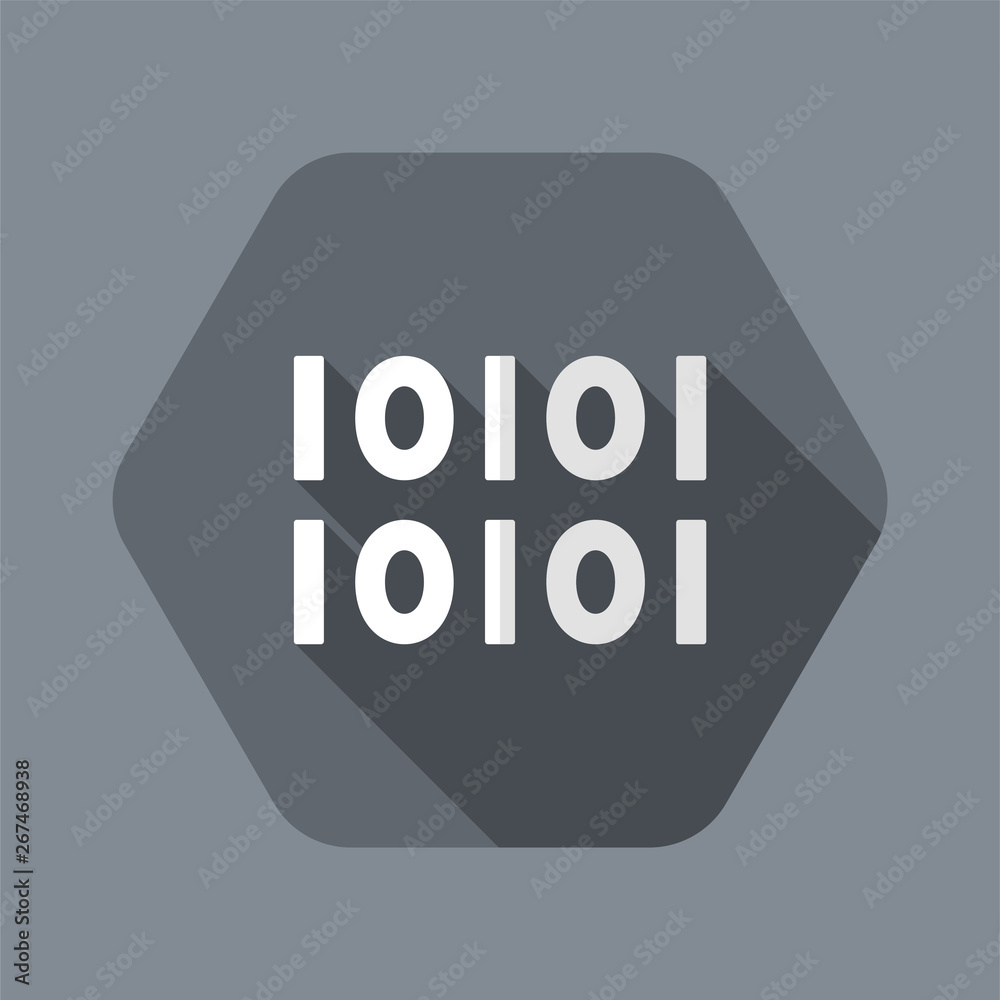 Binary code concept - Minimal vector icon Binary code concept - Minimal vector icon